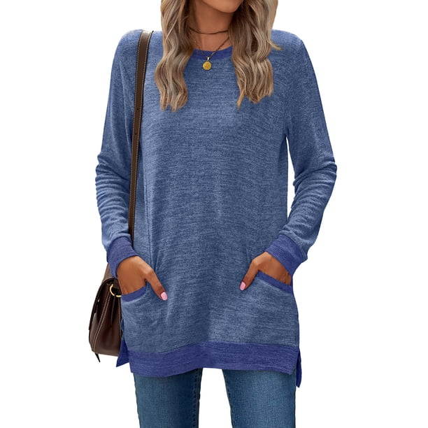 Tunique Femme Style&Co Manches 3/4 Taille L - Noir, Mix Tricot, Velours, Transparent