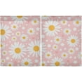 thumbnail image 2 of Daisy Kitchen Curtains 2 Panels UV Protected Tier Curtains, Half Window Curtains Kitchen Tiers for Guest Room Bathroom Sink Laundry Room Basement,24"x27", 2 of 7