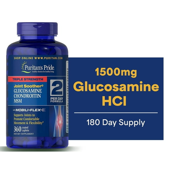 Puritans Pride Triple Strength Glucosamine, Chondroitin and Msm Joint Soother, 360 Count