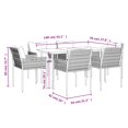 thumbnail image 4 of vidaXL 7 Piece Garden Dining Set with Cushions Poly Rattan and Steel, 4 of 5