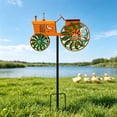 thumbnail image 5 of Garden Windmill Ornament Tractor Shaped With Wheels Suitable For Patio Gardens Unique Outdoor Sculpture For Home Use, 5 of 5