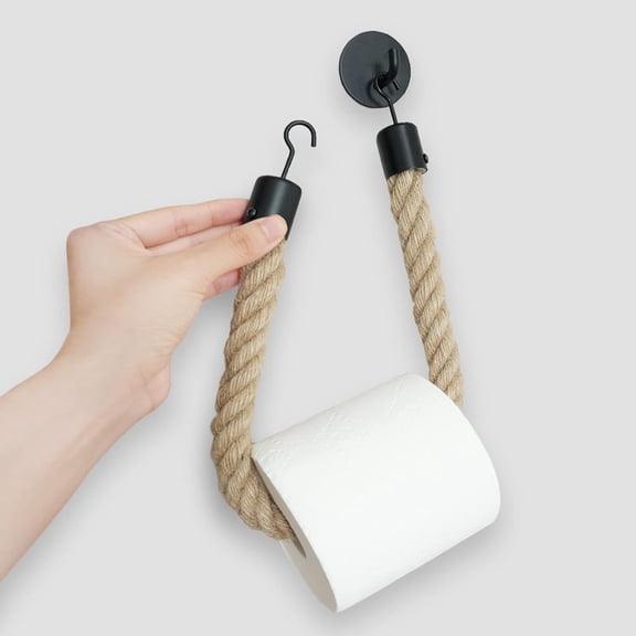 Beyong Rope Paper Towel Holder, Self‑Adhesive Wall‑Mounted Toilet Paper Holders