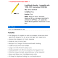 thumbnail image 2 of Front Shock Absorber - Compatible with 1998 - 1999 International 9100 SBA, 2 of 2