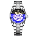 thumbnail image 5 of Men's watch, fully automatic mechanical watch, Korean version, business style, double-sided hollow design, new mechanical men's wristwatch, fashionable watch, 5 of 9