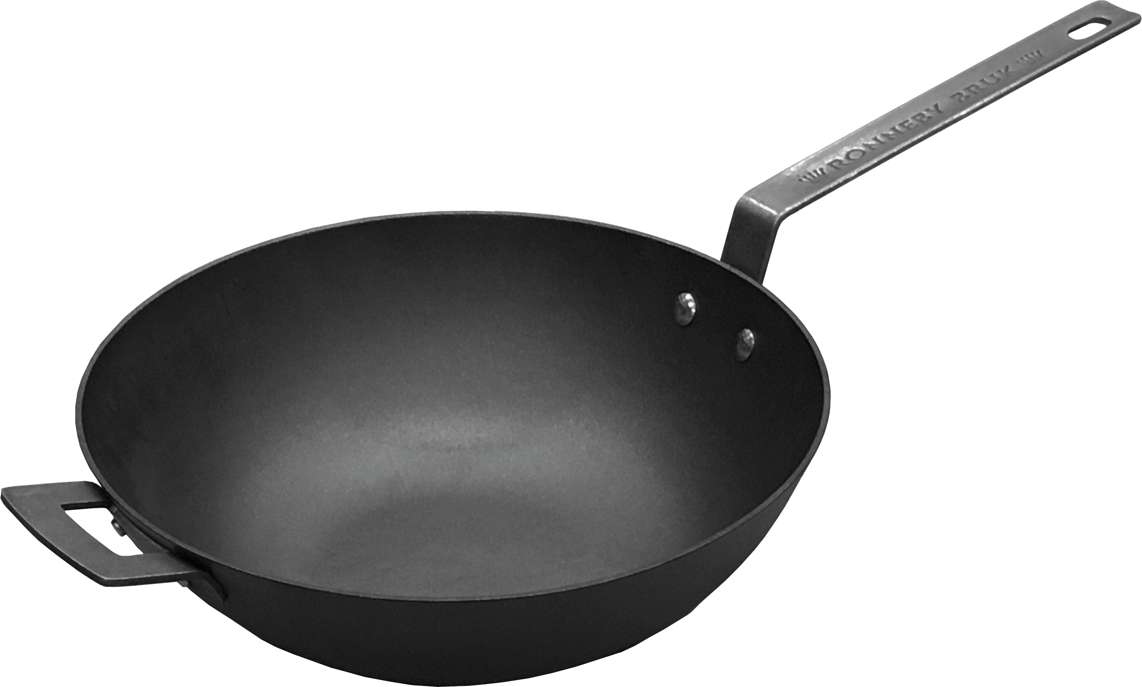 Handle Cast Iron Stir Fry Wok Pan