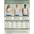 thumbnail image 3 of Cuteduck Women's Plus Size Boho Floral Tank Top - Casual Loose Fit Summer Cami 1X-5X, 3 of 9
