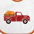 thumbnail image 4 of Inktastic Thanksgiving Red Truck Hauling a Giant Pumpkin Boys or Girls Baby Bib, 4 of 4