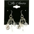 thumbnail image 3 of Mi Amore Drop-Dangle-Earrings Silver-Tone/White, 3 of 5