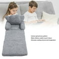 thumbnail image 4 of Kids Couch Fold Out, 2 In1 Plush Children Couch Backrest Armchair Bed, Convertible Sofa To Lounger, Portable Flip Open Recliner, Fun Baby Sofa For Infant Toddler Baby Girls, 4 of 8