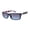 Blue, variant on Men's Rectangular Sunglasses with Barber Patterned Arms & Iconic U.S. Flag Logo Temple, 55 mm