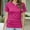 Hot Pink, variant on Itsame Short Sleeved Undershirt Tops for Womens Shirt T-Shirt Solid Color Relaxed Round Neck Blouses Black Size S