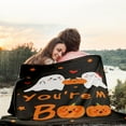 thumbnail image 4 of Halloween Blanket for Women Men, Halloween Boo Basket Stuffers Blanket for Boyfriend Girlfriend, Couple Halloween Throw Blanket 60x80, Halloween Blankets for Wife Husband, Christmas Valentines Gift, 4 of 6