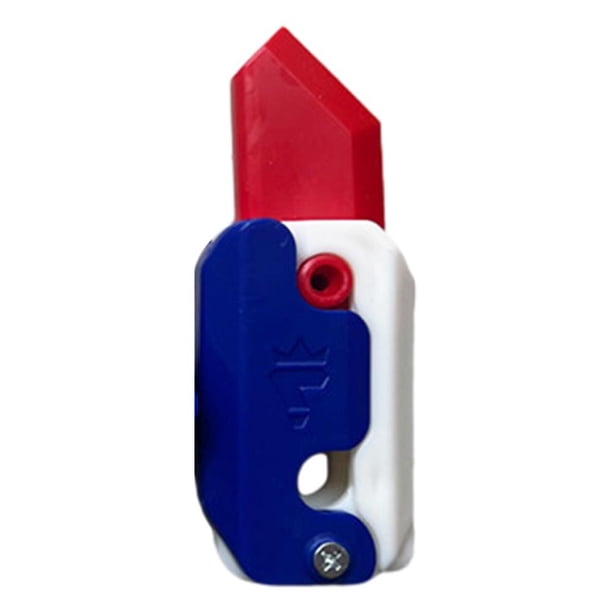 25uds. Cuchillo de juguete de zanahoria, juguete relajante con impresión 3D para adultos y adolescentes (azul blanco)