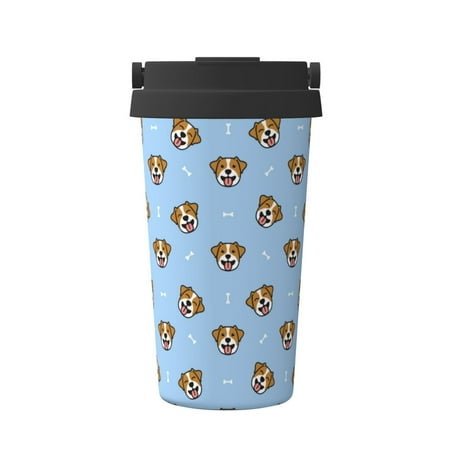 

Fuzoiu Terrier Print Stainless Steel Travel Mug Vacuum Insulated Coffee Travel Mug Reusable Coffee Cup for Hot and Cold