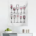 thumbnail image 1 of Alcohol Tapestry, Watercolor Sketch Style Alcohol Glasses of Wine Composition Print, Fabric Wall Hanging Decor for Bedroom Living Room Dorm, 5 Sizes, Dried Rose White, by Ambesonne, 1 of 1
