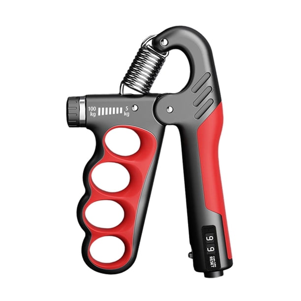 Fortalecedor de agarre de mano para hombres y mujeres, estirador de s de entrenamiento, ajustable de 5 a 100kg rojo mecanico