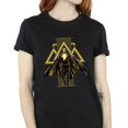 thumbnail image 3 of DC Comics T-Shirt Boyfriend en Coton Noir Adam Rising Symboles Dorés pour Femmes, 3 of 4