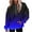 Blue, variant on Women's Hoodies Plus Size Fashion Gradient Printed Hooded Sweatshirts Fall Winter Long Sleeved Pullover Tops Casual Loose Hoody Jacket Outwears with Pocket