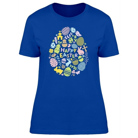 Cute Pastel Egg Happy Easter T-Shirt, 2XL
