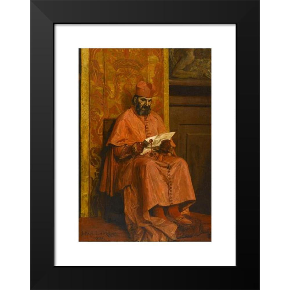 Jean-Paul Laurens 11x14 Black Modern Framed Museum Art Print Titled - Le Cardinal (1874)