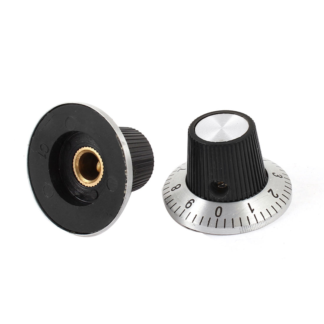 Plastic 15mm Knob Volume Rotary Switch 6mm Potentiometer Sound Black Cap Control 