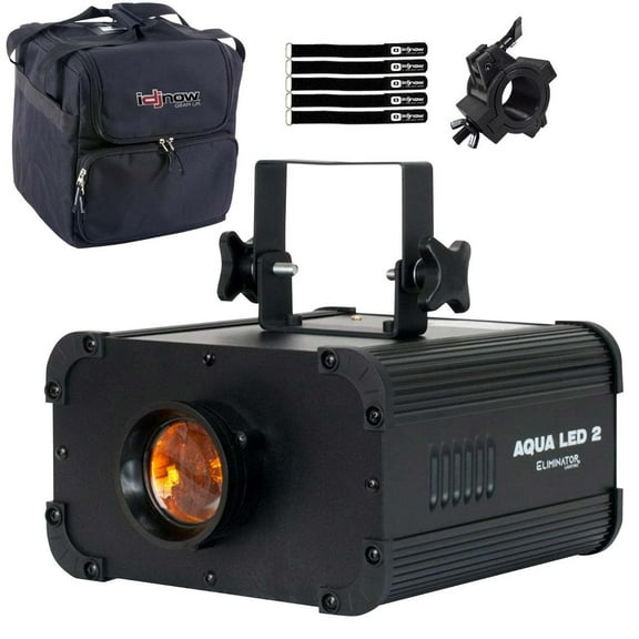 ADJ Aqua LED 2 Multi-Colored Simulated Water Flowing Effect Light with Protective Lighting Utility Case Package