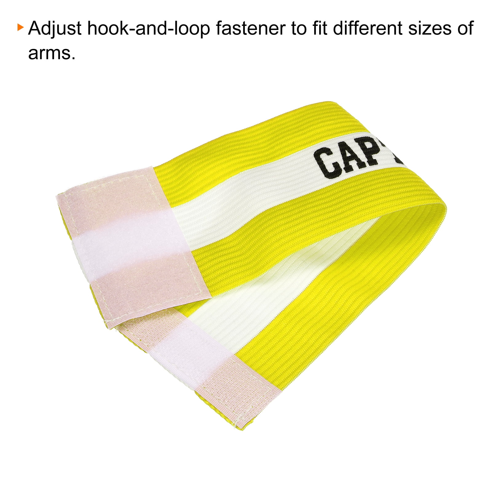 Unique Bargains Elastic Captain's Armband  Soccer Training Arm Band 4 Pack Yellow