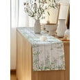 thumbnail image 5 of Table Runner 108 Inches Long for Kitchen Dining, Watercolor Floral Dresser Scarf Farmhouse, Dining Table Decorations for Wedding/Parties, Spring Flowers Leaves Botanical Wood Grain 13 x 108 In, 5 of 8