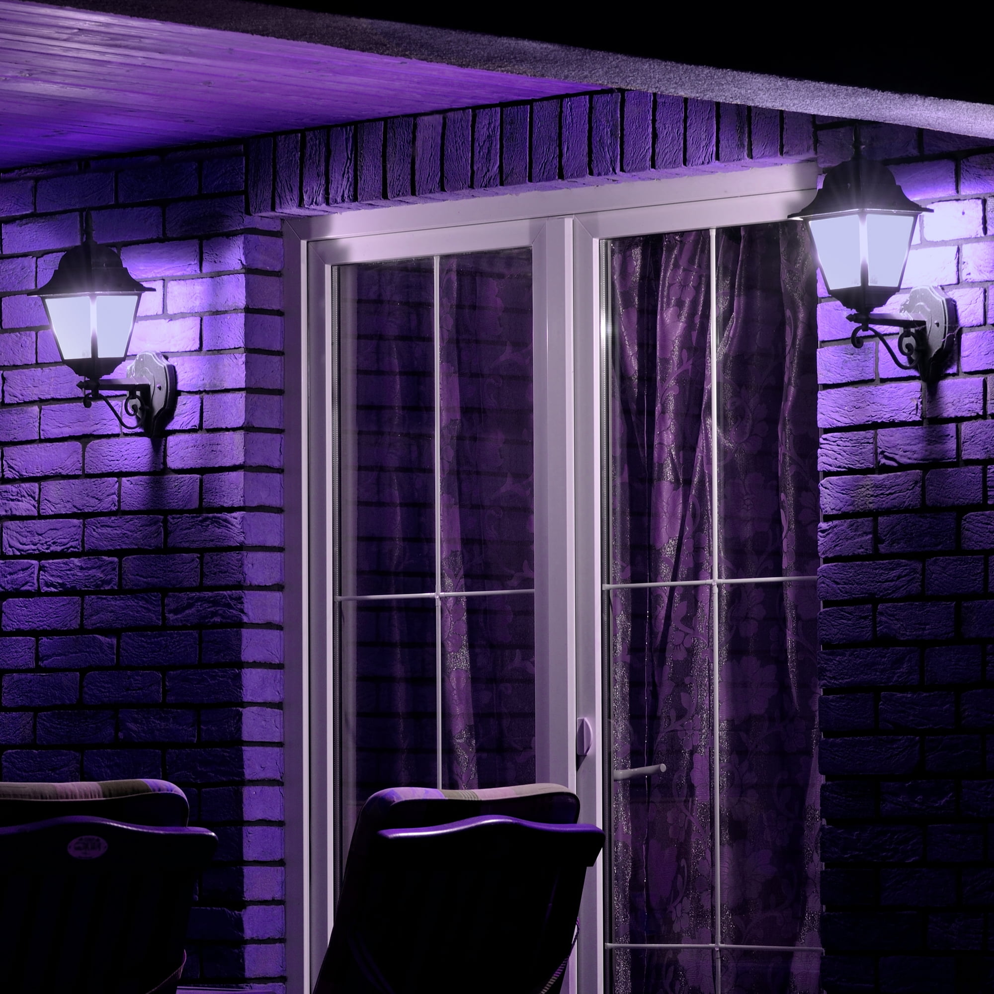 (2 pack) Great Value LED Light Bulb, 7.5 Watts (60W Equivalent) A19 Lamp E26 Medium Base, Non-Dimmable, Purple, 2-Pack