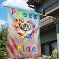 thumbnail image 3 of Peace Love Pride Ragdoll with Rainbow Sunglasses LGBT LGBTQ+ House Flag 28x40in Double Sided Cat Lover Kitten Owner Gifts Idea Outdoor Decor - 01004, 3 of 5