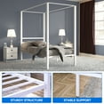 Uforic 14inch 4 Poster Twin Size Metal Canopy Bed Frame with Headboard