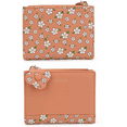 thumbnail image 7 of AVEKI Wallet for Women Floral Small Vegan Leather Card Holder Organizer Girls Flower Coin Purse, Floral Orange, 7 of 7