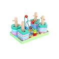 thumbnail image 1 of Bloques de madera para niños, juguetes de juguete con forma de color, coordinación de apilamiento para educación temprana, juguete fidget | bloques Afortunado Sencillez, 1 of 5