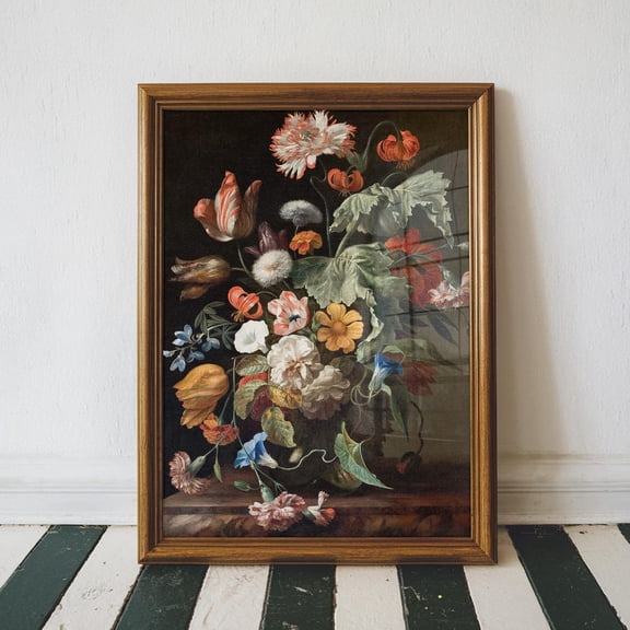 Still Life Flowers By Rachel Ruysch Wall Art, Floral Wall Art Decor, Famous Painter Posters, Fine Art Decor, Vintage Poster Wall Art Decor, Unframed Poster Size 8x12