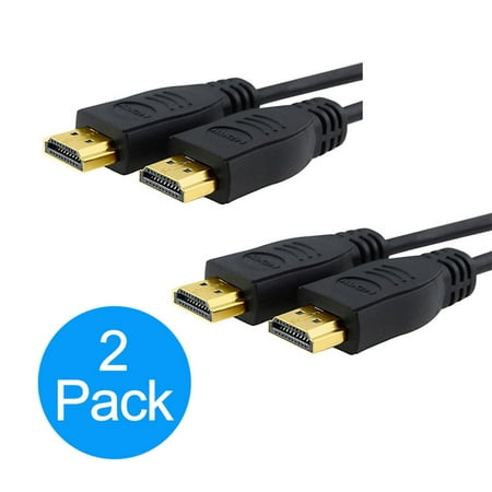 Insten 6FT High Speed Gold-Plated HDMI Cables 6' Support 4K 2160p 30Hz, Full HD 1080p, 3D, muti view video, PS4, Ethernet, Smart TV & Audio Return, 2