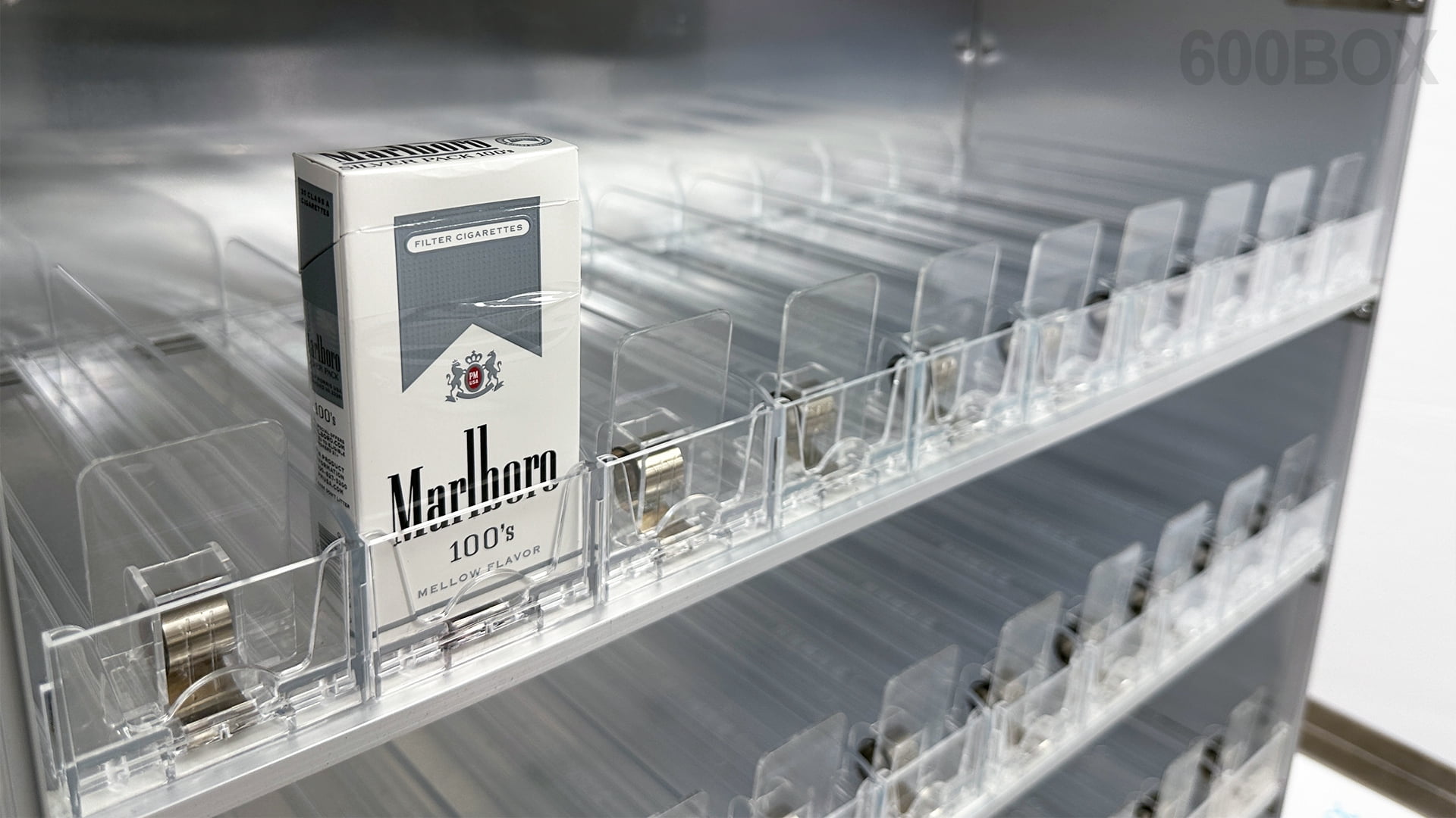 600 Box Cigarette Display Case Push Tray Commercial Retail Showcase W24.5xD10.5xH35.5inch