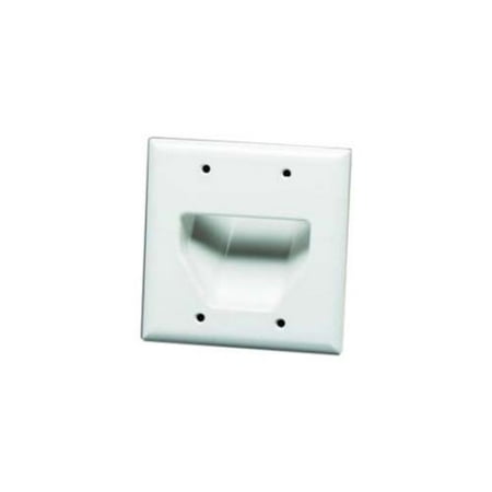 Datacomm 2-Gang Recessed Cable Plate Brown 2Y95430