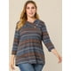 thumbnail image 3 of Top de punto de Rayas Boho Agnes Orinda Azul XL, 3 of 6