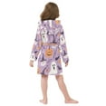 thumbnail image 7 of FORMRS Kids Bathrobe Unisex Hooded Robe Toddler Pajamas Sleepwear, Size 2-3T, Purple Cute Halloween, 7 of 7