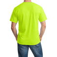 thumbnail image 4 of Hanes Men’s Essential Short Sleeve T-Shirt, Hi Vis 60/40 Cotton/Poly Work Tee, Safety Green, 4XL, 4 of 5