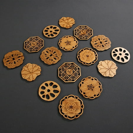 

ZEAVAN Exquisite 6Pcs Bamboo Cup Mat Exquisite Eco-friendly Creative Lotus Root Cup Pad for Home