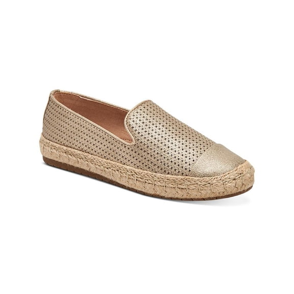 Charter Club Womens Jonii Faux Leather Laser Cut Espadrilles