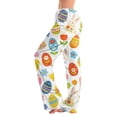 thumbnail image 3 of Fgvctg Easter Pajamas for Women Soft Sleepwear Wide Leg Pajamas Bunny Print High Waisted Pj Pants Loose Easter Eggs Spring Drawstring Lounge Pants with Pockets Multicolor L, 3 of 6