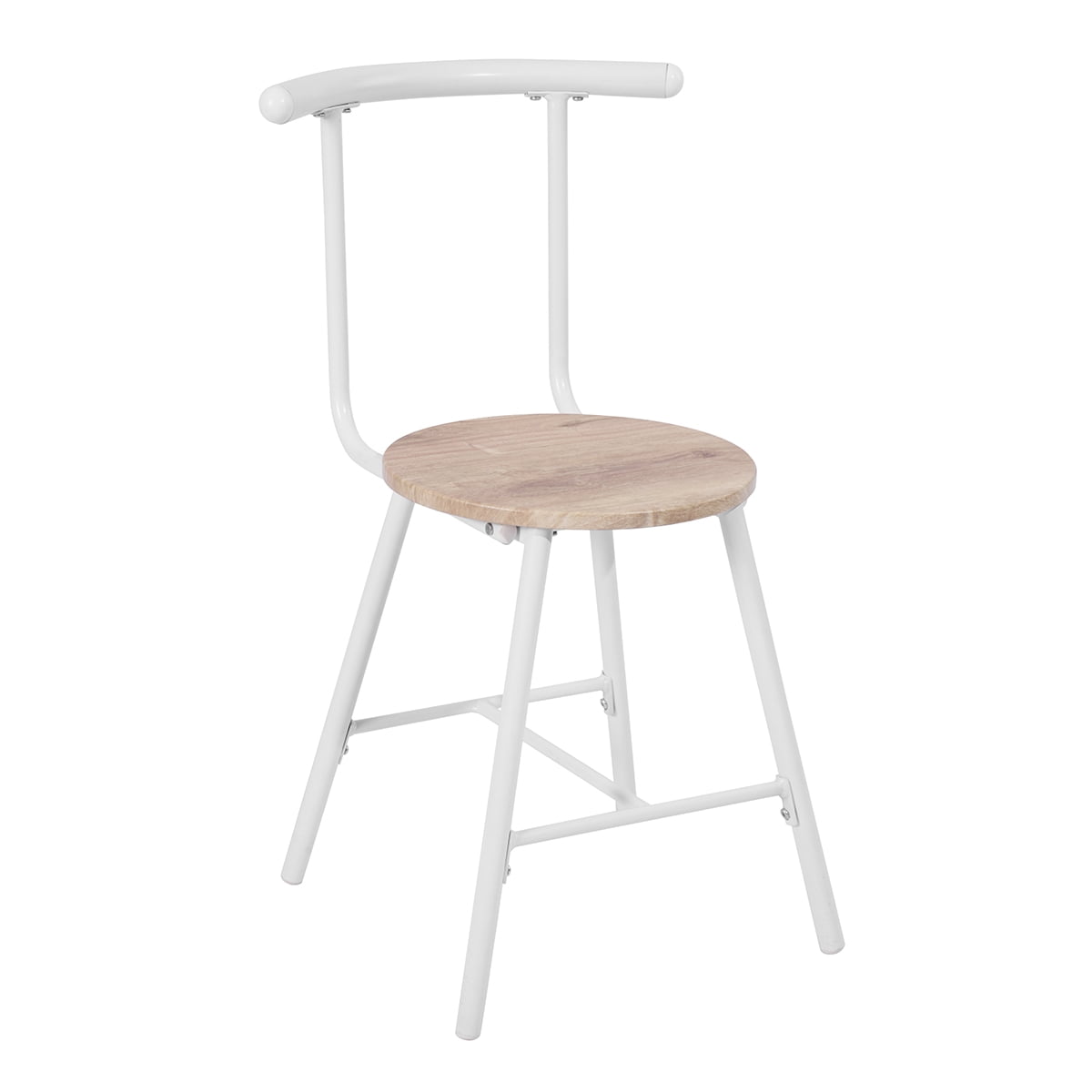 Private Jungle Dining Set Compact 2 Chairs and Table Set with Metal Frame and Shelf Storage Bistro Pub Breakfast Space Saving - oak & white Private Jungle Dining Set Compact 2 Chairs and Table Set with Metal Frame and Shelf Storage Bistro Pub Breakfast Space Saving - oak & white