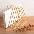 thumbnail image 4 of YSTIANN Gold Telescopic Book Organizer - 7-Section Adjustable Magazine Holder, Decorative Desktop File Sorter & Bookshelf Divider (Space-Saving Design) WJ85-4210, 4 of 6