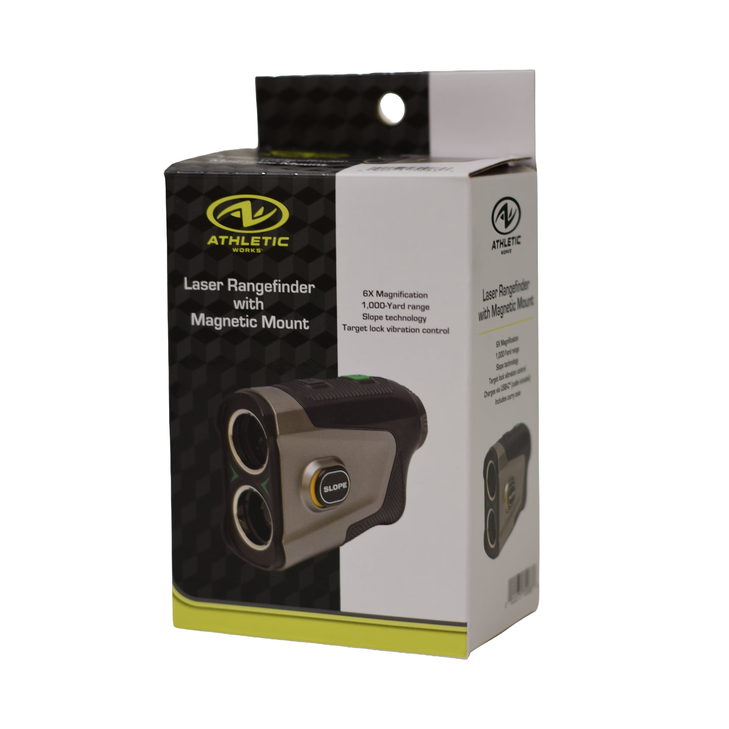 Athletic Works Golf Laser Rangefinder with Magnetic Mount, Accurate up to 1000 Yards