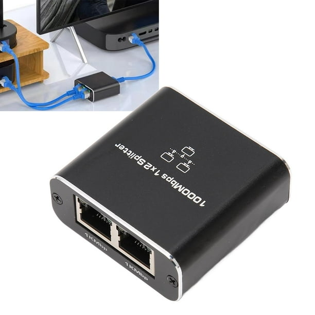 Divisor De Cable Ethernet, Divisor De Red RJ45 Cat5 Cat5e Cat6 Cat7 1 A 2 Transmisión De Larga Distancia Con Indicador LED Para Enrutador