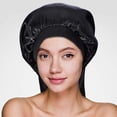 thumbnail image 4 of Autorización：Gorro largo de satén para dormir, gorro de pelo largo, gorro de dormir suelto con banda elástica suave para mujeres, rastas, pelo rizado Adepaton 2035137-3, 4 of 8