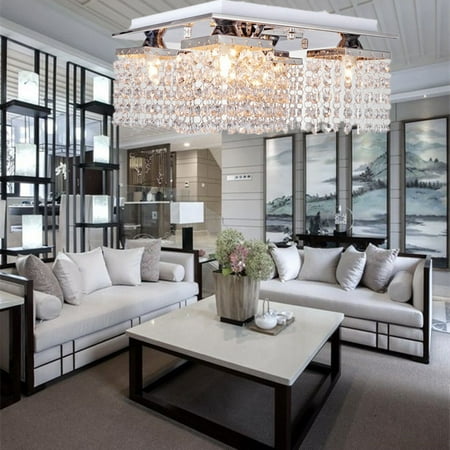 5 Heads Chandelier Contemporary Ceiling Light Elegant Crystal 5 Heads Chandelier Contemporary Ceiling Light Elegant Crystal Pendant Home Decorative Lamp Modern Fixture Lighting