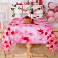 thumbnail image 6 of Valentine''s Day Tablecloth Rectangle 60x120 Inch, Red Love Heart Table Cloth, Romantic Butterfly Tablecloths, Polyester Waterproof Spillproof Tablecloth for Valentines Day Wedding Party Decoration, 6 of 6